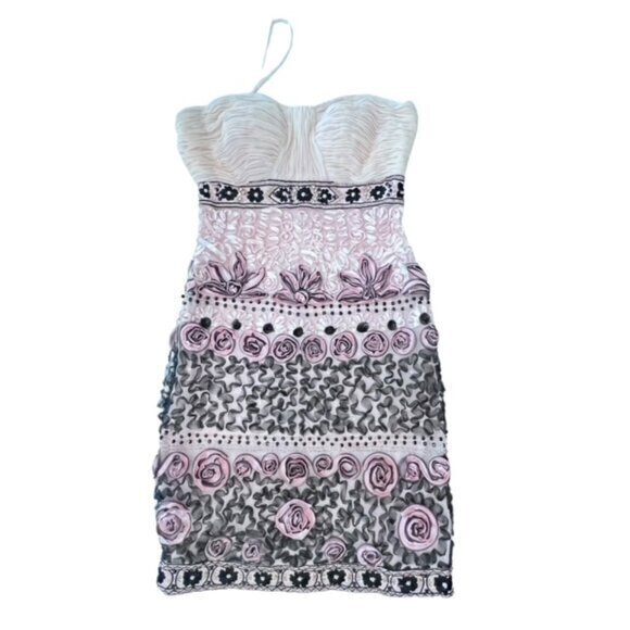 NWT Sue Wong Beaded Ribbon Embroidered Evening Formal Dress Size 4 $428 PINK - Picture 8 of 16